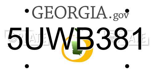 5UWB381 Georgia License Plate