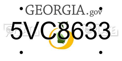 5VC8633 Georgia License Plate