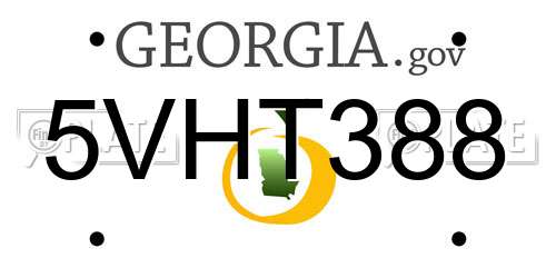 5VHT388 Georgia License Plate