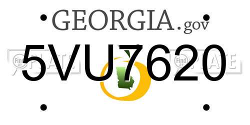 5VU7620 Georgia License Plate