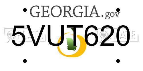 5VUT620 Georgia License Plate