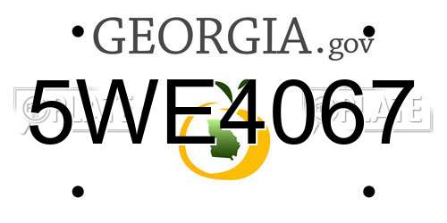 5WE4067 Georgia License Plate