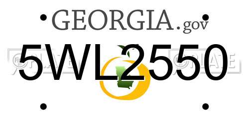 5WL2550 Georgia License Plate
