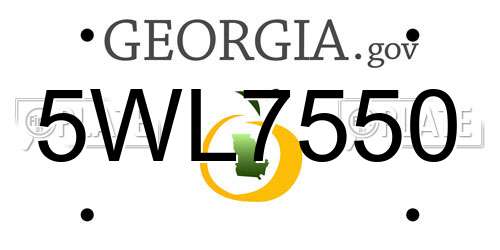 5WL7550 Georgia License Plate