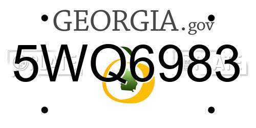 5WQ6983 Georgia License Plate