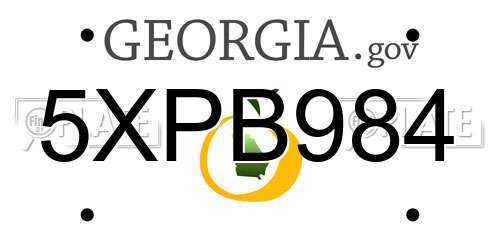 5XPB984 Georgia License Plate