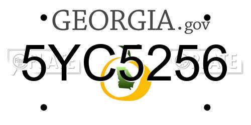 5YC5256 Georgia License Plate