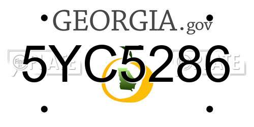 5YC5286 Georgia License Plate
