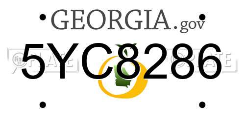 5YC8286 Georgia License Plate