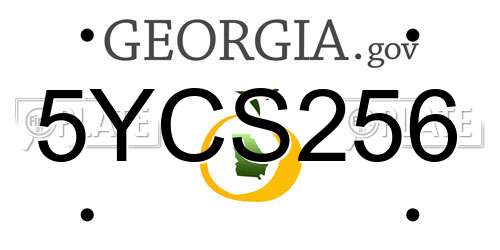 5YCS256 Georgia License Plate
