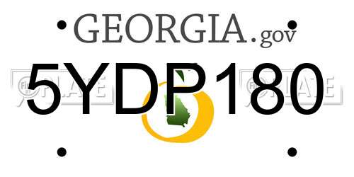 5YDP180 Georgia License Plate