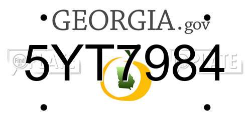 5YT7984 Georgia License Plate