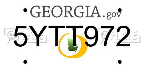 5YTT972 Georgia License Plate