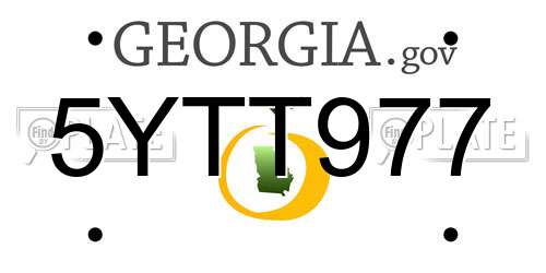 5YTT977 Georgia License Plate