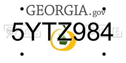 5YTZ984 Georgia License Plate