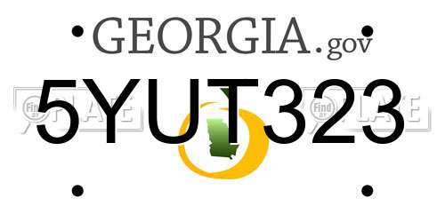 5YUT323 Georgia License Plate