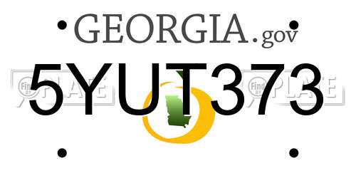 5YUT373 Georgia License Plate