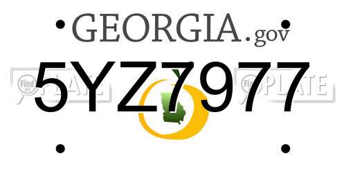 5YZ7977 Georgia License Plate