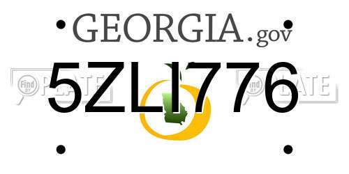 5ZLI776 Georgia License Plate