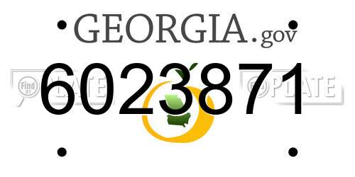6023871 Georgia License Plate