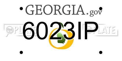 6023IP Georgia License Plate