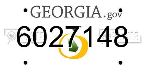 6027148 Georgia License Plate