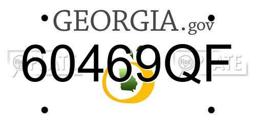 60469QF Georgia License Plate