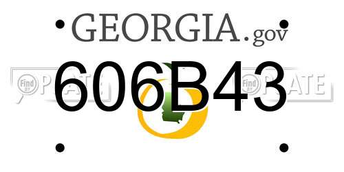 606B43 Georgia License Plate