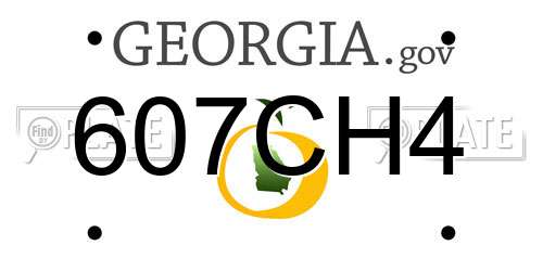607CH4 Georgia License Plate