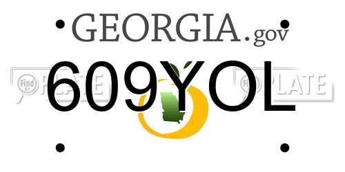 609YOL Georgia License Plate