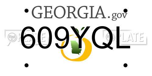 609YQL Georgia License Plate
