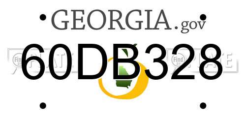 60DB328 Georgia License Plate