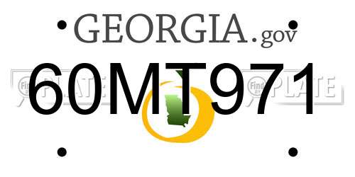 60MT971 Georgia License Plate