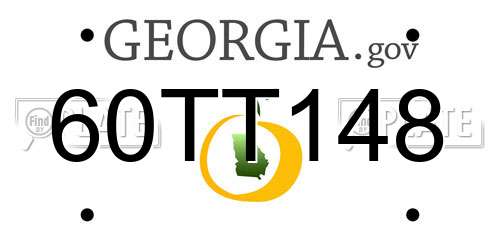 60TT148 Georgia License Plate