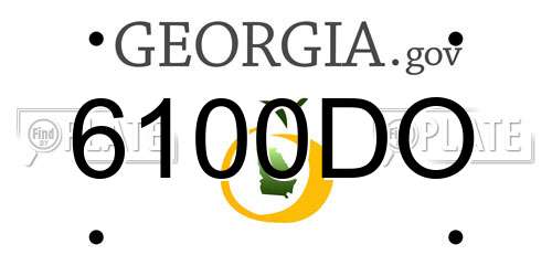 6100DO Georgia License Plate