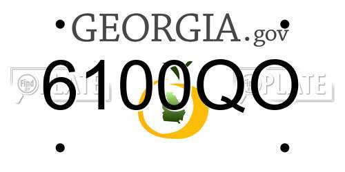 6100QO Georgia License Plate