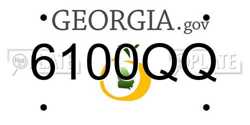 6100QQ Georgia License Plate