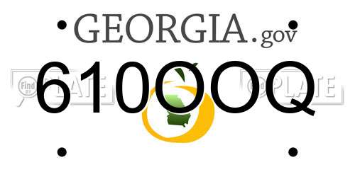 610OOQ Georgia License Plate