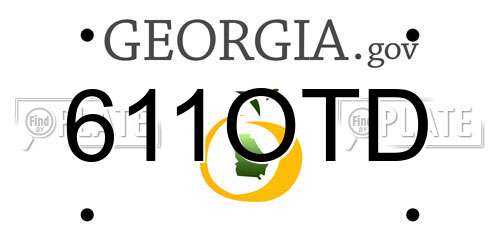 611OTD Georgia License Plate