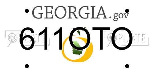 611OTO Georgia License Plate