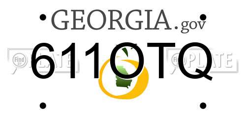 611OTQ Georgia License Plate