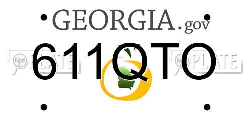 611QTO Georgia License Plate