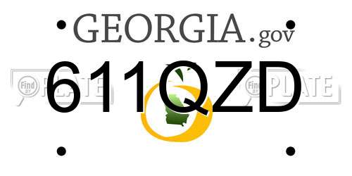 611QZD Georgia License Plate