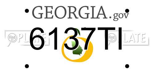 6137TI Georgia License Plate