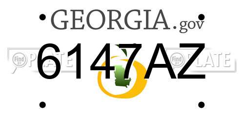 6147AZ Georgia License Plate