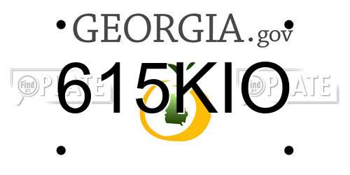 615KIO Georgia License Plate
