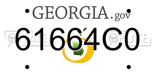 61664C0 Georgia License Plate
