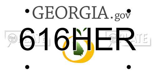 616HER Georgia License Plate
