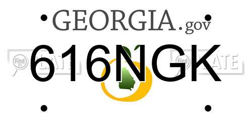 616NGK Georgia License Plate