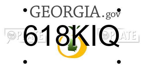 618KIQ Georgia License Plate